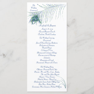 Carte éclatante de support de programme de mariage