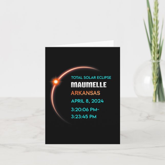 Carte Eclipse Maumelle Arkansas Total Solaire Eclipse 20 (Devant)
