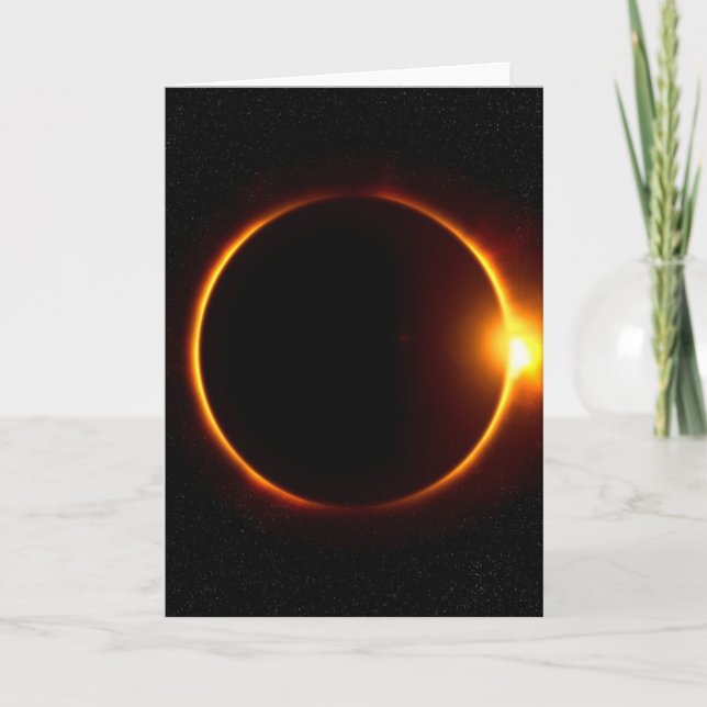 Carte Éclipse solaire Sun foncé et lune (Devant)