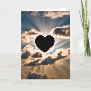Carte Éclipse totale de l'anniversaire du coeur