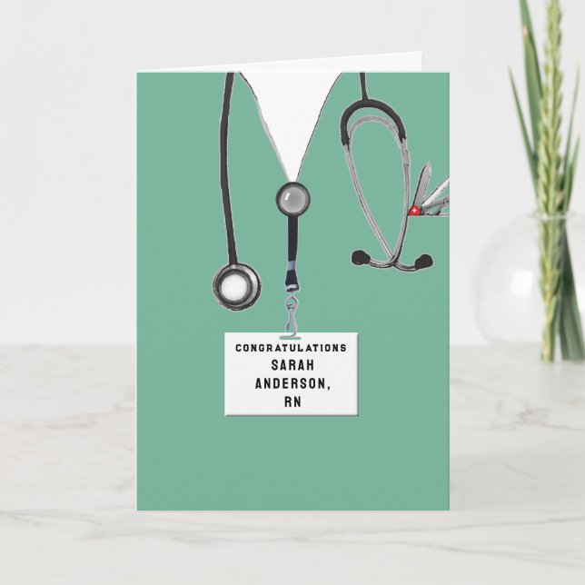 Carte École de soins infirmiers RN Infirmière Diplôme (Devant)