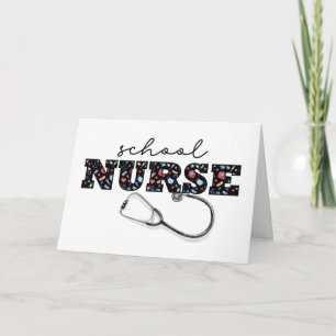 Carte École INFIRMIÈRE Appréciation à l'occasion de la J