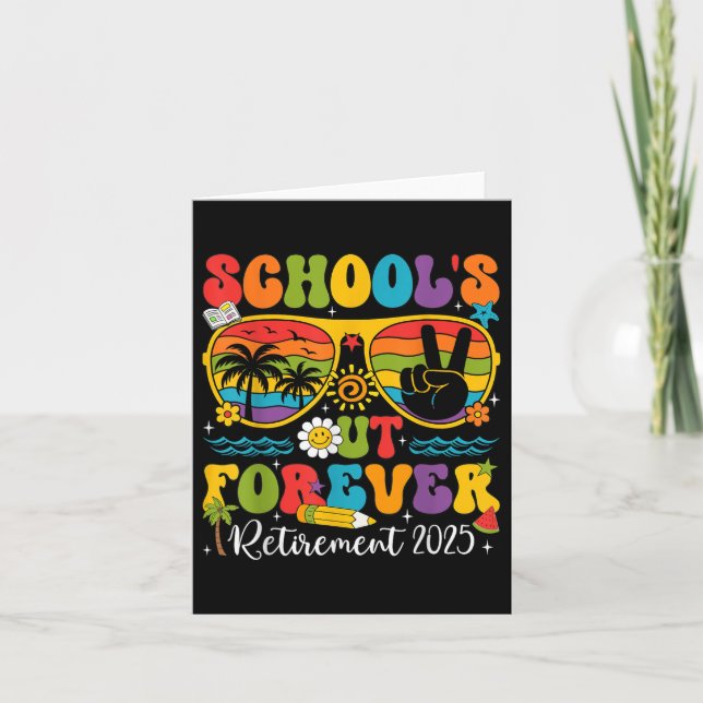 Carte Écoles Sorties Forever Retraite Professeur Retrait (Devant)