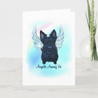 Carte écossaise Terrier Angel Dog Pet Perdre la sy