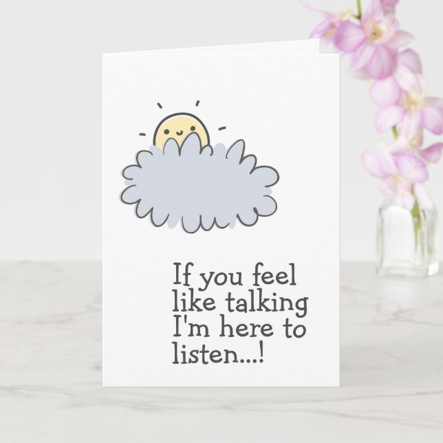 Carte Écoute ! Je t'ai ! Support de traitement du cancer (Orchidée)