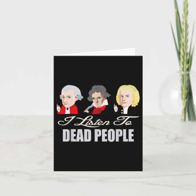 Carte Ecouter Les Mort Personnes Musique Clical Mozart B (Devant)