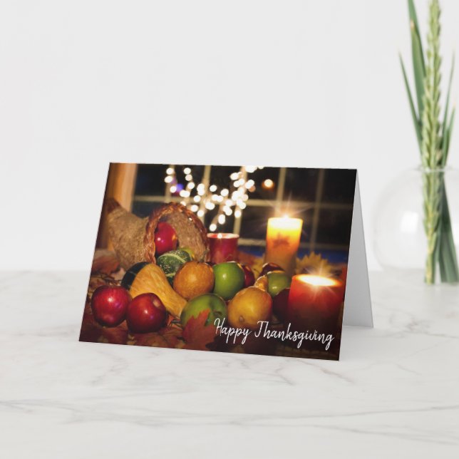 Carte Écran bon thanksgiving Cornucopia (Devant)
