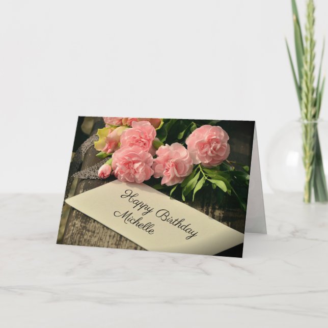 Carte Écriture Bénédiction d'anniversaire personnalisée, (Devant)