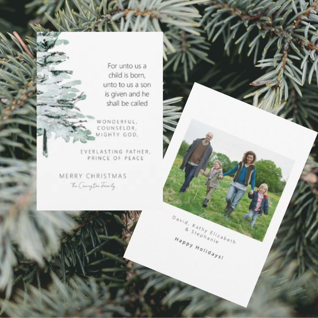 Carte Écriture de Noël Photo Christian Woodland (Créateur téléchargé)