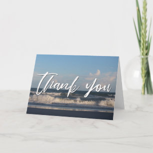 Carte Écriture décontractée Merci Topsail Beach Waters