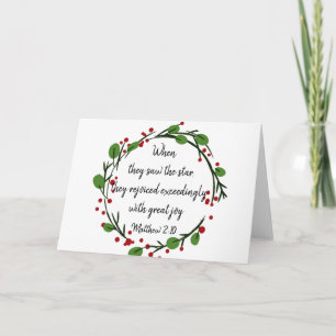 Carte Écriture inspirée de Noël chrétien