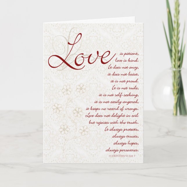 Carte Écriture Mariage Amour Est Félicitations (Devant)