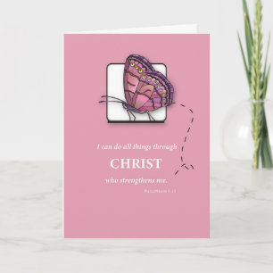Carte Écriture religieuse de guérison pour patient cancé