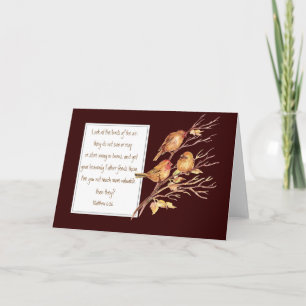 Carte Écriture sainte d'encouragement, 6h26 de Matthew,