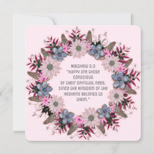 Carte Écriture Verse Spirituel Matthieu Royaume
