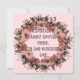 Carte Écriture Verse Spirituel Matthieu Royaume