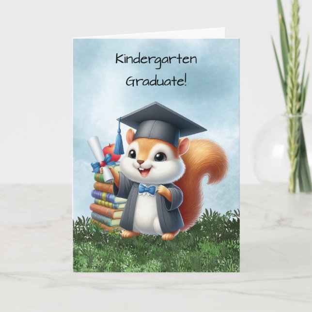 Carte Écureuil de fin d'études de la maternelle Félicita (Devant)