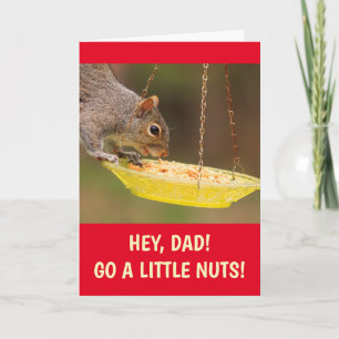 Carte Écureuil de noix pour papa Anniversaire