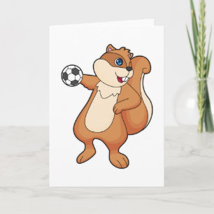 Carte Écureuil Joueur de handball Handball