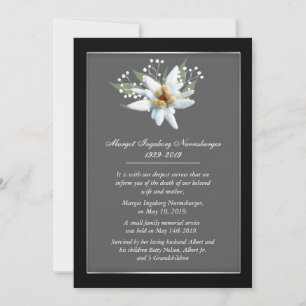 Carte Edelwiess européenne style Faire-part de la 