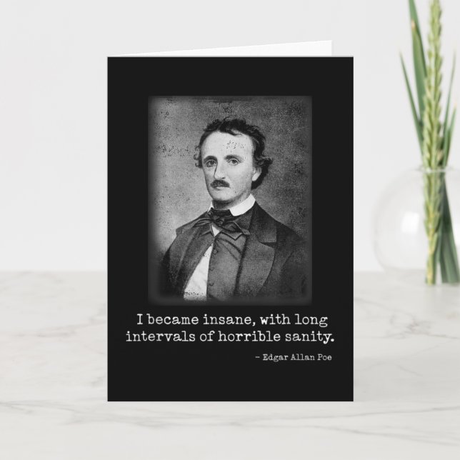 Carte Edgar Allan Poe Je Suis Devenu Un Célèbre Auteur f (Devant)