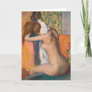 Carte Edgar Degas - Après le bain, une femme essuie le c