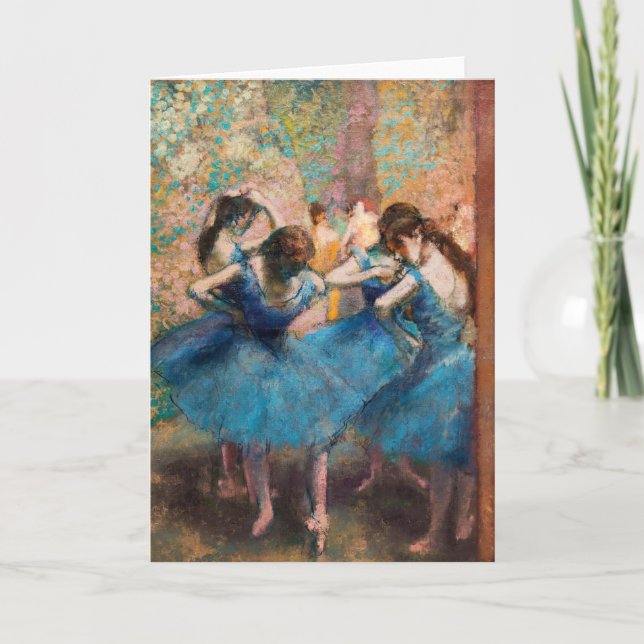 Carte Edgar Degas - Danseurs en bleu (Devant)