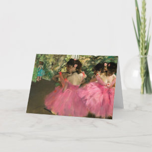 Carte Edgar Degas - Danseurs en rose