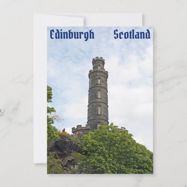 Carte Edinburgh, Écosse (Devant)