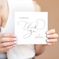 Éditable Couleur Cute Script Bridesmaid Merci