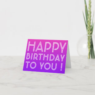 Carte Editable "Joyeux anniversaire pour vous" (ou nom)