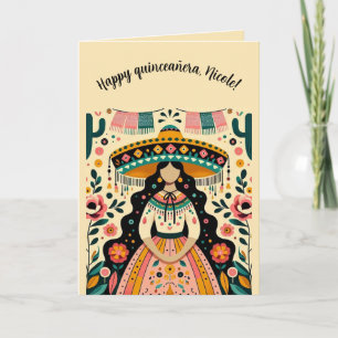 Carte Éditable Joyeux Quinceañera