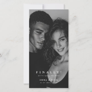 Carte Editorial Photo Finally Wedding Save the Date