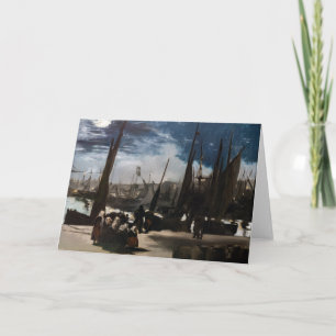 Carte Edouard Manet - Le Port de Boulogne au clair de lu