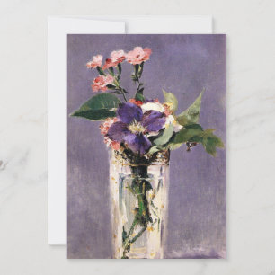 Carte Edouard Manet - Pinks et Clematis,