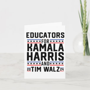 Carte Educateurs Pour Kamala Harris Et Tim Wheimer 2024