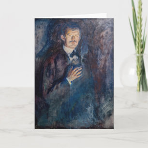 Carte Edvard Munch - Autoportrait avec cigarette