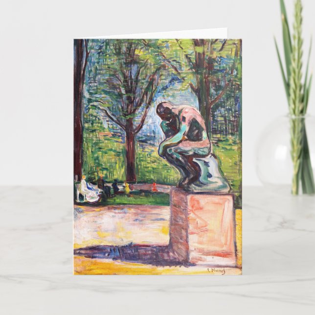 Carte Edvard Munch - Le penseur de Rodin (Devant)