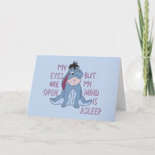 Carte Eeyore   Mon esprit est endormi Citation