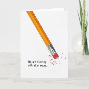 Carte effacer le crayon avec un devis