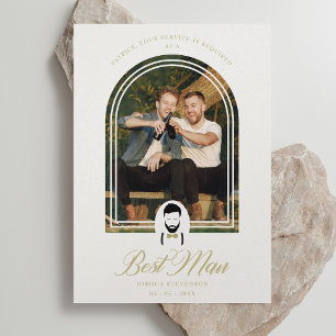 Carte Effet Arch Best Man Drôle Mariage Simple Propositi