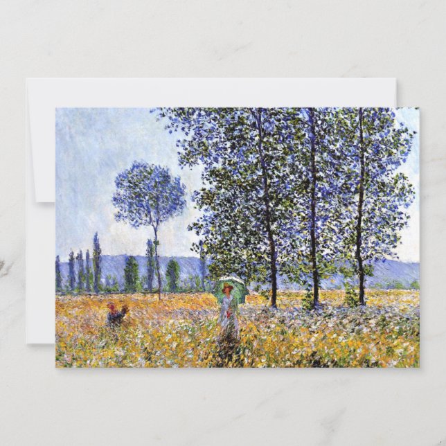 Carte Effet soleil sous les peupliers, célèbre oeuvre d' (Devant)