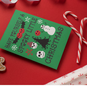 Carte Éffrayant Noël Déplaisant Goth Fête à thème