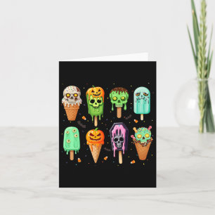 Carte Éffrayant Popsicle Glace Fête d'été Halloween S