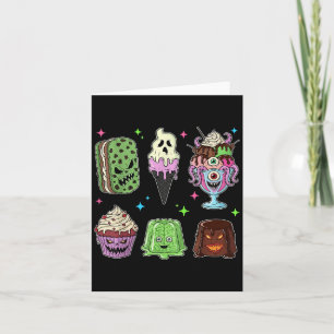 Carte Éffrayant Popsicle Glace Fête d'été Halloween S