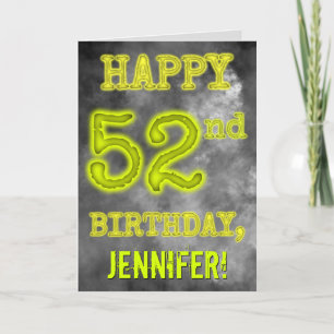Carte Éffrayante Aura Jumelé "HEUREUX 52e ANNIVERSAIRE"