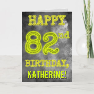 Carte Éffrayante Aura Jumelé "HEUREUX 82e ANNIVERSAIRE"