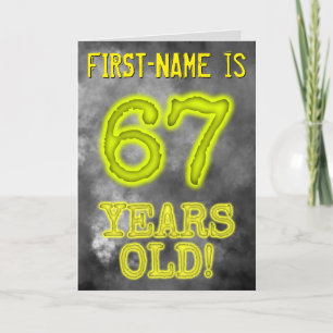 Carte Éffrayante Aura Jumelée "67 ANS !" + nom