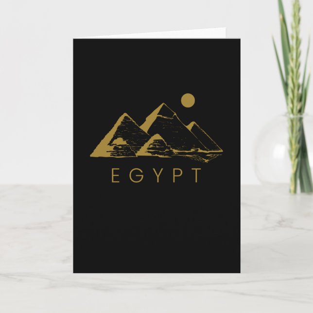 Carte Égypte Pyramide Égypte Hiéroglyphes égyptiens (Devant)