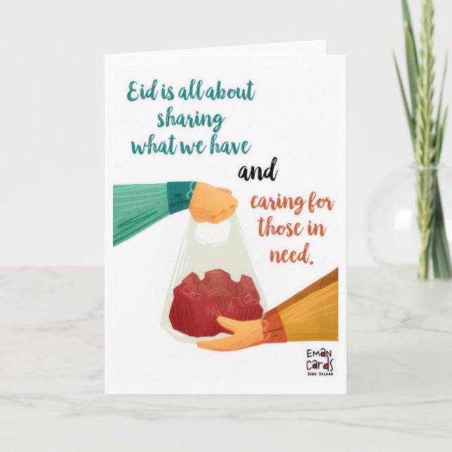 Carte Eid ul Adha Mubarak - Sharing Meat (Devant)